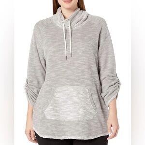 Calvin Klein Performance Quick Dry Sweater Cowl Neck Kangaroo Pocket Large